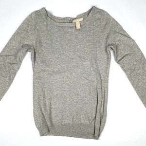 Grey Banana Republic Zipper Back Sweater